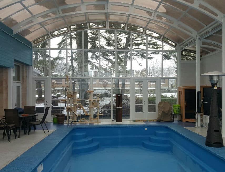 Abri de piscine de 14' de haut à Rimouski