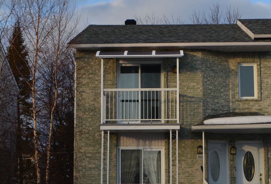 Condo shelter on gallery