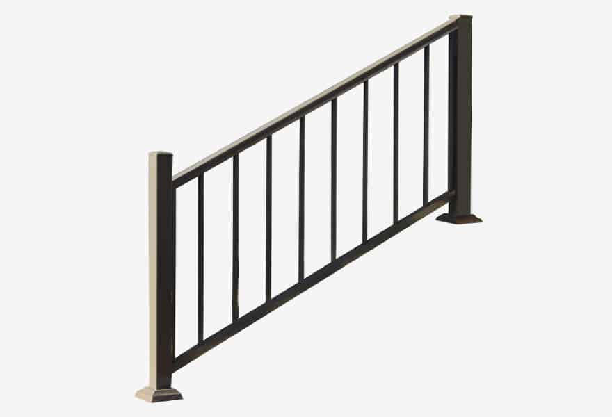 escalier en aluminium avec marches pvc 